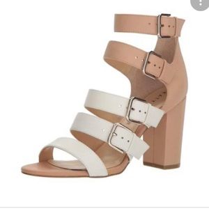 Katy Perry Women's The Lizette Heeled Sandal, Ivory/Blush, Size 7